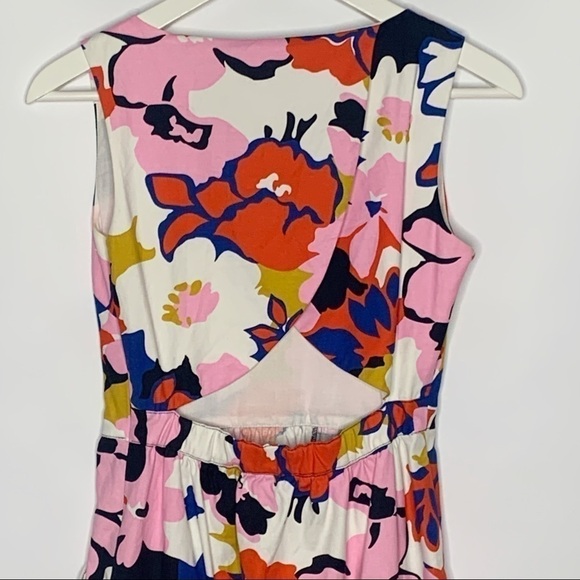 ANTHROPOLOGIE Whit Two Mod Dress Floral Print sleeveless Open Back shift Sz 0 - Picture 10 of 15